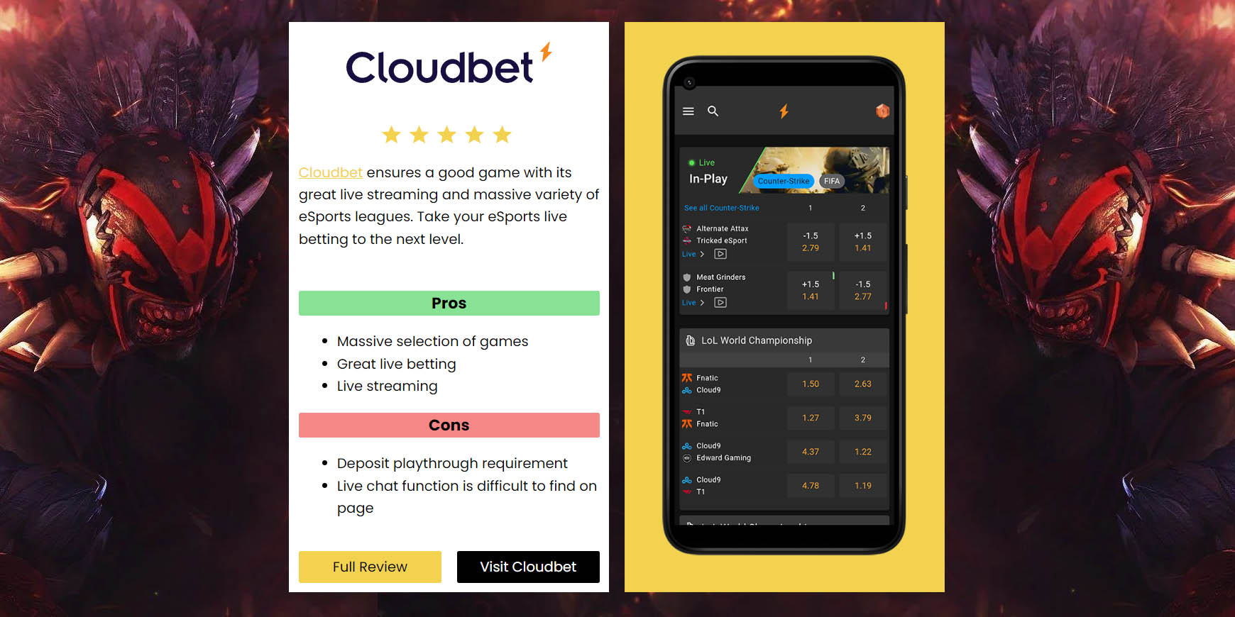 Cloudbet eSports Review: GG with the Ultimate Crypto Sportsbook